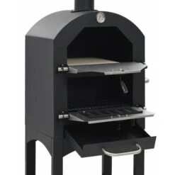 Forno Pizza Esterno A Carbonella Con Pietra Refrattaria VidaXL -Barbecue Forniture Negozio 11121689 4