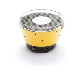 Barbecue Portatile A Carbonella Giallo Con Ventola Elettrica Giallo