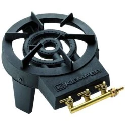 FORNELLONE A GAS IN GHISA BRUCIATORE A 3 FUOCHI CORONE FORNELLO GPL CAMPEGGIO