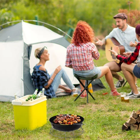 Relaxdays Barbecue A Sfera, Portatile, Con Coperchio, Ampia Superficie Di Cottura, Carbonella In Legno, Ø36cm, Nero 4 Relaxdays Barbecue A Sfera, Portatile, Con Coperchio, Ampia Superficie Di Cottura, Carbonella In Legno, Ø36cm, Nero - immagine 2