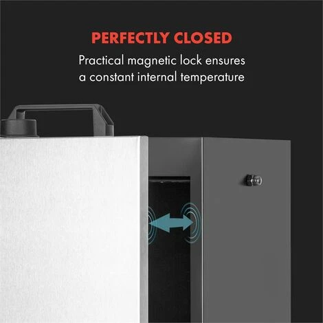 Klarstein Flintstone Steel Affumicatore 1600 W Termometro Integrato Acciaio Inox 6 Klarstein Flintstone Steel Affumicatore 1600 W Termometro Integrato Acciaio Inox - immagine 4