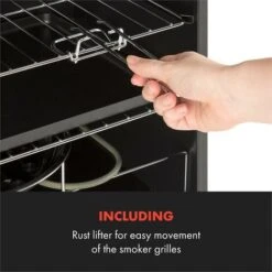 Klarstein Flintstone Steel Affumicatore 1600 W Termometro Integrato Acciaio Inox 11 Klarstein Flintstone Steel Affumicatore 1600 W Termometro Integrato Acciaio Inox -Barbecue Forniture Negozio 13296263 5