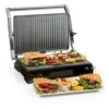 Klarstein Buffalo Griglia A Contatto Paninimaker 2000 W Acciaio Argento/Nero -Barbecue Forniture Negozio 14062156 1