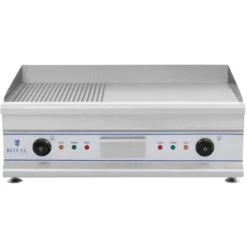 Piastra Elettrica Acciaio Doppia Manopola Grill Barbecue 230V Liscia+Rigata 75Cm -Barbecue Forniture Negozio 14895739 3