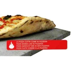 Set Per Preparare La Pizza In Pietra Lavica Teglia + Pala In Legno 38x30 CM -Barbecue Forniture Negozio 16166338 3