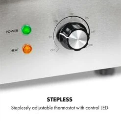 Klarstein Grillmeile 3000GR Pro Grill Elettrico 3000W 54,5x35cm Piatto/scanalato -Barbecue Forniture Negozio 16767987 3