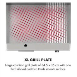 Klarstein Grillmeile 3000GR Pro Grill Elettrico 3000W 54,5x35cm Piatto/scanalato -Barbecue Forniture Negozio 16767987 4