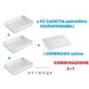 OFFERTA 3 CASSETTE PORTAIMPASTO 1 COPERCHIO 60X40X10 CONTENITORE IMPASTO PIZZA -Barbecue Forniture Negozio 17305784 1