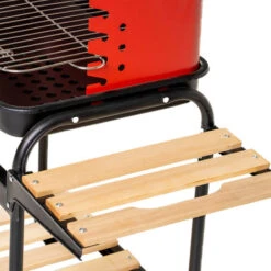Enrico Coveri Barbecue A Carbone Rettangolare Con 3 Ripiani In Legno E Griglia In Acciaio -Barbecue Forniture Negozio 18725000 4