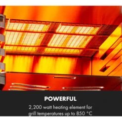 Klarstein Hannibal Grill Ad Alta Temperatura Indoor 2.200W 850°C Acciaio Inox Nero -Barbecue Forniture Negozio 20236188 4