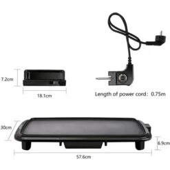 PIASTRA GRILL GRIGLIA ELETTRICA BISTECCHIERA CON SUPERFICIE LISCIA 1800W AIGOSTAR 10 PIASTRA GRILL GRIGLIA ELETTRICA BISTECCHIERA CON SUPERFICIE LISCIA 1800W AIGOSTAR -Barbecue Forniture Negozio 20255195 4