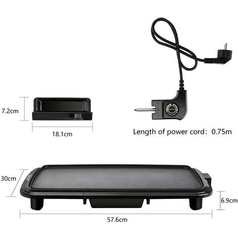 PIASTRA GRILL GRIGLIA ELETTRICA BISTECCHIERA CON SUPERFICIE LISCIA 1800W AIGOSTAR 6 PIASTRA GRILL GRIGLIA ELETTRICA BISTECCHIERA CON SUPERFICIE LISCIA 1800W AIGOSTAR - immagine 4