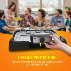 BARBECUE BRACE GRIGLIA PIASTRA ELETTRICA BISTECCHIERA 2000W AIGOSTAR -Barbecue Forniture Negozio 20649788 3