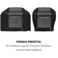 Klarstein Tomahawk Copertura Protettiva Tela 600D 30/70% PE/PVC Nero -Barbecue Forniture Negozio 23803066 2