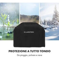Klarstein Tomahawk Copertura Protettiva Tela 600D 30/70% PE/PVC Nero -Barbecue Forniture Negozio 23803066 5