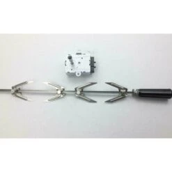 SPIEDO 90 CM 4 FORCHETTE + MOTORE 6 W RITAGLIABILE MISURA GIRARROSTO BARBECUE