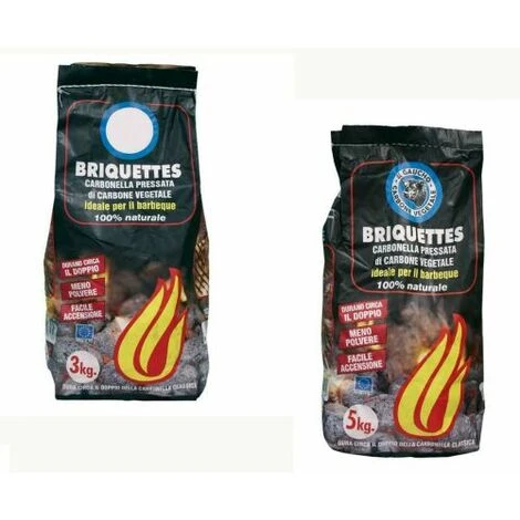 CARBONE CARBONELLA BRIQUETTE 3 KG CARBONE VEGETALE 100% NATURALE BARBECUE 50662V 3 KG (50662) 3 CARBONE CARBONELLA BRIQUETTE 3 KG CARBONE VEGETALE 100% NATURALE BARBECUE 50662V 3 KG (50662)