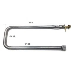 Bruciatore Barbecue Fai Da Te Cm 50 X 15 Gas Bombola No Valvola Sicurezza A 4