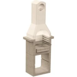 Hommoo Barbecue Fisso In Muratura Con Canna Fumaria VD27331 -Barbecue Forniture Negozio 26625169 3