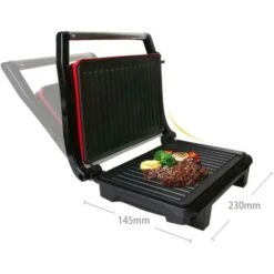 PIASTRA ELETTRICA TOSTAPANE PANINI GRILL SANDWICH 700W ROSSO AIGOSTAR -Barbecue Forniture Negozio 27240899 2