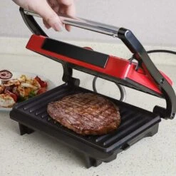 PIASTRA ELETTRICA TOSTAPANE PANINI GRILL SANDWICH 700W ROSSO AIGOSTAR -Barbecue Forniture Negozio 27240899 4