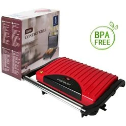 PIASTRA ELETTRICA TOSTAPANE PANINI GRILL SANDWICH 700W ROSSO AIGOSTAR -Barbecue Forniture Negozio 27240899 5