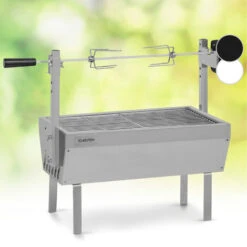 Klarstein Sauenland Mini, Griglia Con Girarrosto, 12kg Max., Acciaio Inox, 4W