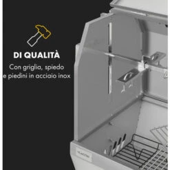 Klarstein Sauenland Pro XL, Griglia Per Maialino, Girarrosto, 4 Rotelle Di Acciaio Inox, 15W 9 Klarstein Sauenland Pro XL, Griglia Per Maialino, Girarrosto, 4 Rotelle Di Acciaio Inox, 15W -Barbecue Forniture Negozio 27421862 3