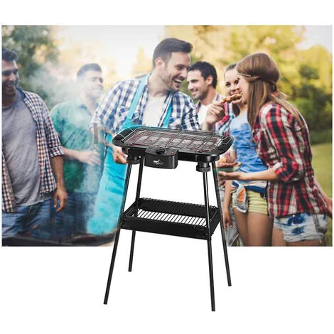 Barbecue Elettrico 2000W MASTER EB02S Bistecchiera Griglia Portatile Piedistallo 4 Barbecue Elettrico 2000W MASTER EB02S Bistecchiera Griglia Portatile Piedistallo - immagine 2