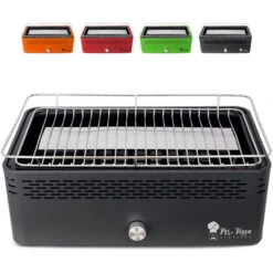 Barbecue Senza Fumo A Carbonella Bbq Da Tavolo Con Ventola Merapi Colore: Nero