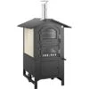 Forno A Legna Con Sistema Di Ventilazione E Illuminazione Carrello Canna Fumaria E Termometro Cm 120x95,5x163 Barbecue A Legna -Barbecue Forniture Negozio 31586289 1