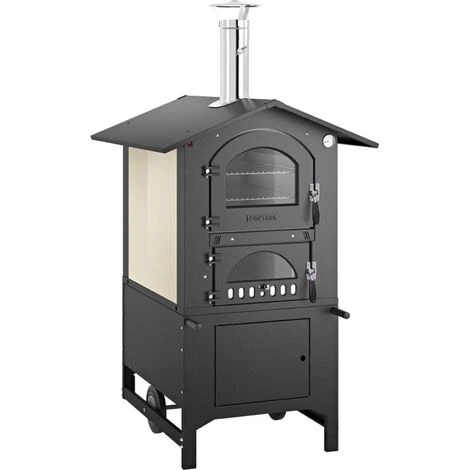 Forno A Legna Con Sistema Di Ventilazione E Illuminazione Carrello Canna Fumaria E Termometro Cm 120x95,5x163 Barbecue A Legna 3 Forno A Legna Con Sistema Di Ventilazione E Illuminazione Carrello Canna Fumaria E Termometro Cm 120x95,5x163 Barbecue A Legna
