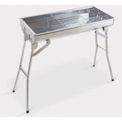 Barbecue Griglia Acciaio Portatile Pieghevole BBQ Carbonella Giardino Campeggio Ash