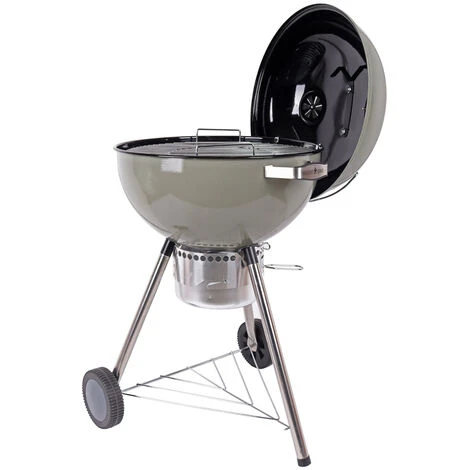 Mastercook - Barbecue A Carbonella Diametro Griglia 57 Cm, Barbecue Con Ruote E Coperchio, BBQ A Carbone Dotato Di Termometro E Sistema Raccogli Cenere, Altezza Griglia Da Terra 78 Cm Gold 4 Mastercook - Barbecue A Carbonella Diametro Griglia 57 Cm, Barbecue Con Ruote E Coperchio, BBQ A Carbone Dotato Di Termometro E Sistema Raccogli Cenere, Altezza Griglia Da Terra 78 Cm Gold - immagine 2
