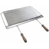 Graticola In Acciaio Inox Per Barbecue Camino Stufa Con Manici Legno Smontabili Misura A Scelta : 67x40 Cm -Barbecue Forniture Negozio 32599872 1