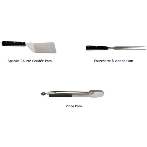 Cassetta Da 3 Utensili Per Plancha E Barbecue - Malette 3 Ustensiles Pom - Forge Adour 4 Cassetta Da 3 Utensili Per Plancha E Barbecue - Malette 3 Ustensiles Pom - Forge Adour - immagine 2