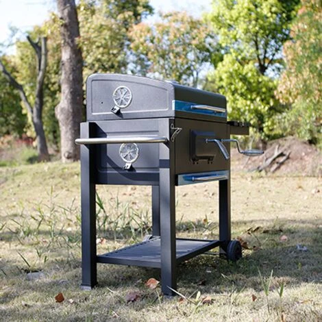 BARBECUE A CARBONELLA CARBONE BBQ GRILL DA GIARDINO CON RIPIANO REGOLABILE, 115x66x106 CM 7 BARBECUE A CARBONELLA CARBONE BBQ GRILL DA GIARDINO CON RIPIANO REGOLABILE, 115x66x106 CM - immagine 5