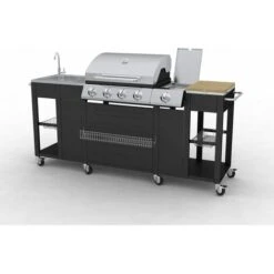 VIDAXL Barbecue Da Cucina Per Esterni Montana 4 Fornelli