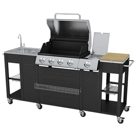 VIDAXL Barbecue Da Cucina Per Esterni Montana 4 Fornelli 5 VIDAXL Barbecue Da Cucina Per Esterni Montana 4 Fornelli - immagine 3