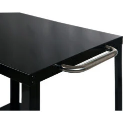 PORTIMAO - Carrello Da Esterno In Acciaio Per Plancha - Ruote - 2 Vassoi - Resistente - Facile Da Spostare - Nero -Barbecue Forniture Negozio 36859774 4