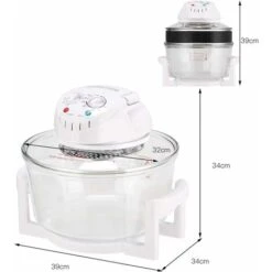 GOPLUS Forno Ad Aria Calda Multifunzione Cuoce Senza Olio Con Funzionalit¨¤ Timer E Scongelamento,12 Litri,1400W -Barbecue Forniture Negozio 37329379 3