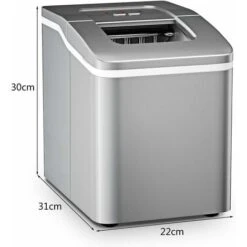 Macchina Del Ghiaccio Silenziosa, Fabbricatore Di Ghiaccio Per Uso Domestico, 12kg Al Giorno, Con Serbatoio Dell'Acquadi 1,6 Litri, Facile Da Usare, 30x22x29,5 Cm (Argento) 10 Macchina Del Ghiaccio Silenziosa, Fabbricatore Di Ghiaccio Per Uso Domestico, 12kg Al Giorno, Con Serbatoio Dell'Acquadi 1,6 Litri, Facile Da Usare, 30x22x29,5 Cm (Argento) -Barbecue Forniture Negozio 37329464 4