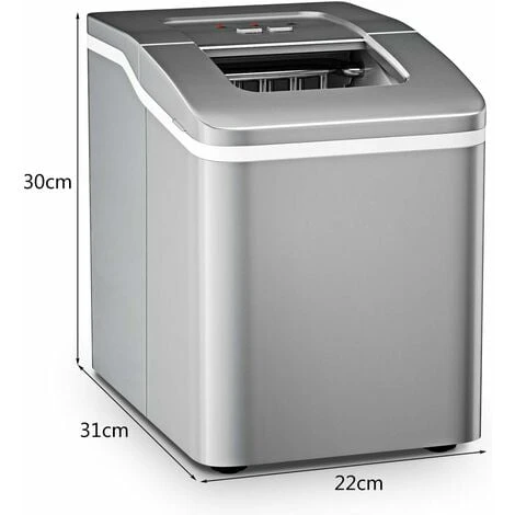 Macchina Del Ghiaccio Silenziosa, Fabbricatore Di Ghiaccio Per Uso Domestico, 12kg Al Giorno, Con Serbatoio Dell'Acquadi 1,6 Litri, Facile Da Usare, 30x22x29,5 Cm (Argento) 6 Macchina Del Ghiaccio Silenziosa, Fabbricatore Di Ghiaccio Per Uso Domestico, 12kg Al Giorno, Con Serbatoio Dell'Acquadi 1,6 Litri, Facile Da Usare, 30x22x29,5 Cm (Argento) - immagine 4