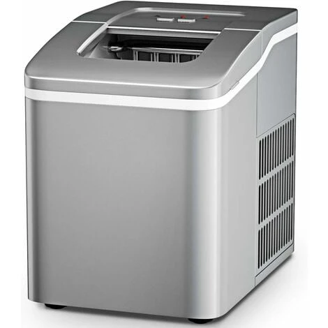 Macchina Del Ghiaccio Silenziosa, Fabbricatore Di Ghiaccio Per Uso Domestico, 12kg Al Giorno, Con Serbatoio Dell'Acquadi 1,6 Litri, Facile Da Usare, 30x22x29,5 Cm (Argento) 7 Macchina Del Ghiaccio Silenziosa, Fabbricatore Di Ghiaccio Per Uso Domestico, 12kg Al Giorno, Con Serbatoio Dell'Acquadi 1,6 Litri, Facile Da Usare, 30x22x29,5 Cm (Argento) - immagine 5