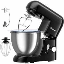 Impastatrice Planetaria Con 6 Modalit¨¤ Regolabili,1300 W, Mixer Multifunzione A Basso Rumore,Robot Da Cucina Elettrico Con Fruste 4L (Nero)