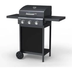 Barbecue Gas BBQ Acciaio Inox 3 Bruciatori Ripiani Pieghevoli Romesco