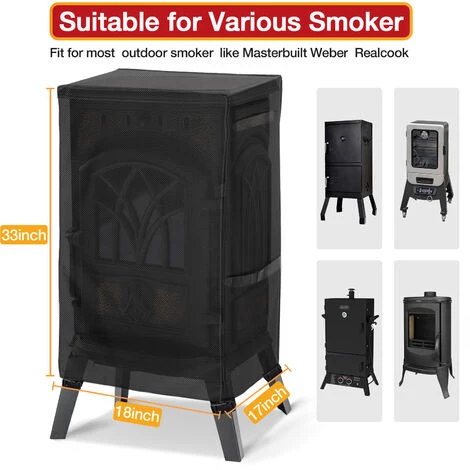 Copertura Impermeabile Per Griglia Per Barbecue Antipolvere Con Manico Cinghie Borsa Di Stoccaggio Corda Termoretraibile 18.5 X17.5x 33'' 4 Copertura Impermeabile Per Griglia Per Barbecue Antipolvere Con Manico Cinghie Borsa Di Stoccaggio Corda Termoretraibile 18.5 X17.5x 33'' - immagine 2