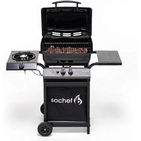 Barbecue Bbq A Gas Piupepito Pietra Lavica Sochef Fornello Laterale Piu' Pepito 4 Barbecue Bbq A Gas Piupepito Pietra Lavica Sochef Fornello Laterale Piu' Pepito - immagine 2