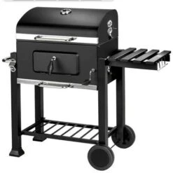 3 In 1 Barbecue A Carbonella BBQ,Griglia A Carbone Grill Carrello, Palla Con Regolazione Della Temperatura , Nero -Barbecue Forniture Negozio 49345161 4