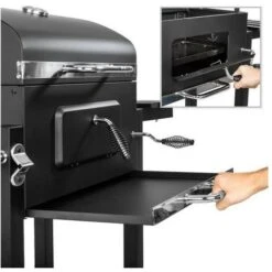 3 In 1 Barbecue A Carbonella BBQ,Griglia A Carbone Grill Carrello, Palla Con Regolazione Della Temperatura , Nero -Barbecue Forniture Negozio 49345161 5